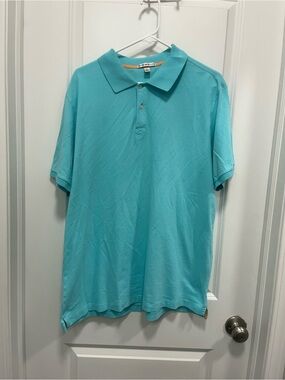 Peter Millar Cotton Golf Polo Teal Mens XL